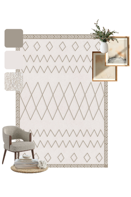 Handcrafted/Handmade Symphony of Abundance Rug - Tribal Rug Collection - Digital Moodboard - Living Well Interiors Durban South Africa