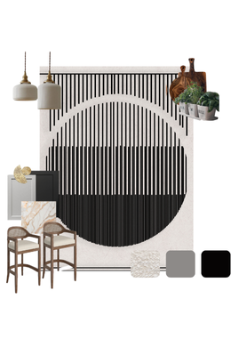 Handcrafted/Handmade Shades of the Moon Rug - Modern Rug Collection - Digital Moodboard - Living Well Interiors Durban South Africa