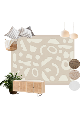 Handcrafted/Handmade Shapes of Nature Rug - Modern Rug Collection - Digital Moodboard - Living Well Interiors Durban South Africa