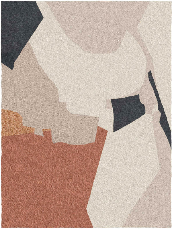 Abstract Picasso Alpaca Rug handcrafted with natural fibers