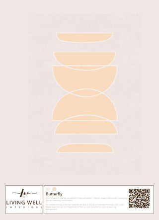 Handcrafted/Handmade Mohair and Karakul Rug - Butterfly Floral Rug Collection - Living Well Interiors Durban South Africa