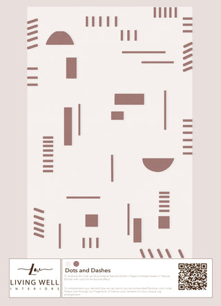 Handcrafted/handmade Rugs - Dots and Dashes Mohair and Karakul Rug - Floral Rug Collection - Living Well Interiors Durban South Africa