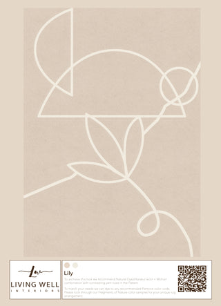 Handcrafted/Handmade Luxury Mohair and Karakul Rugs - Lily Rug - Floral Rug Collection - Living Well Interiors Durban South Africa