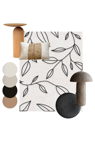 Handcrafted/Handmade Seasons Rug - Floral Rug Collection - Digital Moodboard - Living Well Interiors Durban South Africa