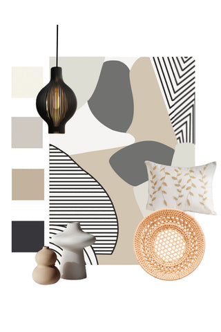 Handcrafted/Handmade ZigZag Rug Modern Rug Collection - Digital Moodboard - Living Well Interiors Durban South Africa