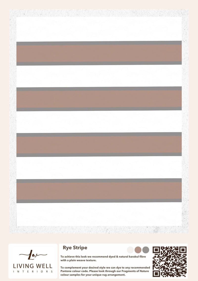 Handmade Karakul Rug - Rye Stripe - Living Well Interiors Durban