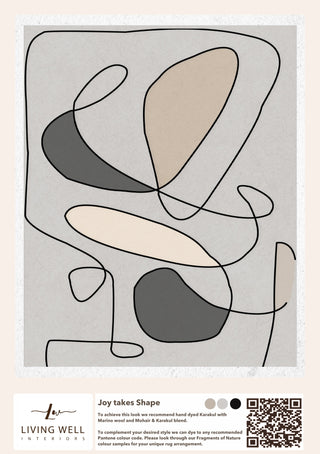 Handmade Karakul and Mohair Rug - Joy Takes Shape- Living Well Interiors Durban