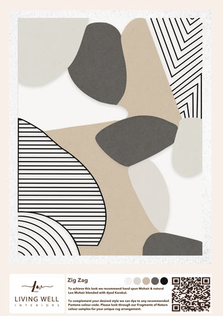 Handmade Mohair Rug - ZigZag - Living Well Interiors Durban