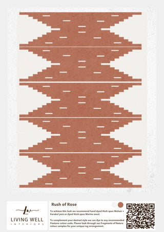 Handmade Mohair and Karakul Rug - Rush of Rose - Living Well Interiors Durban