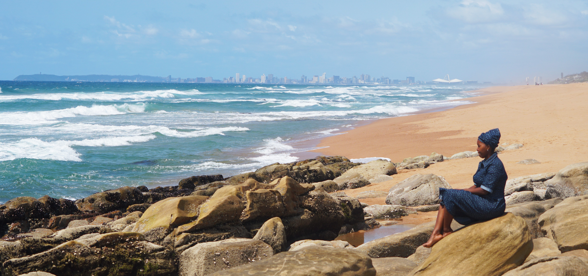 Weaver of Living Well Interiors at Durban Beach