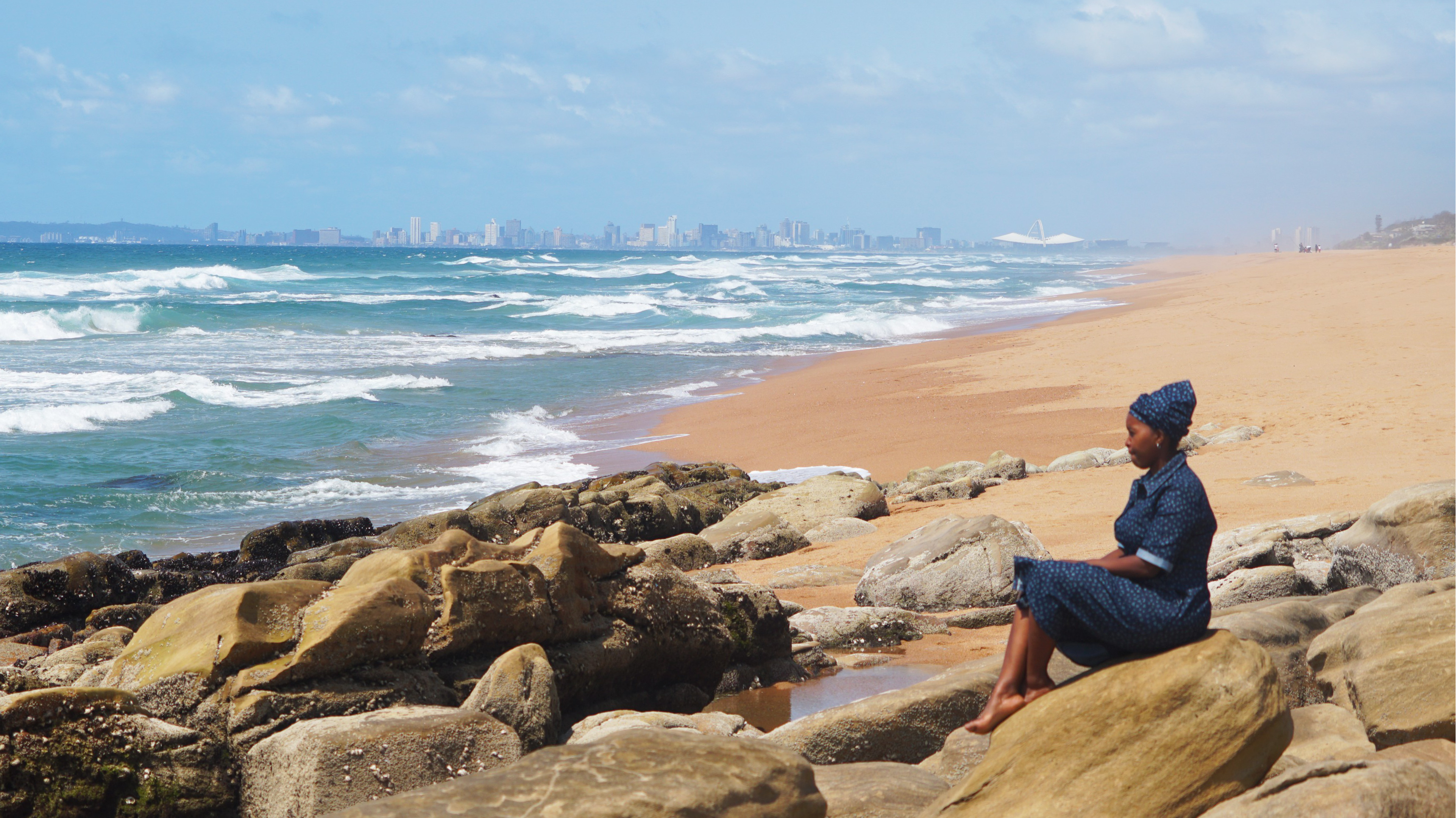 Weaver of Living Well Interiors at Durban Beach