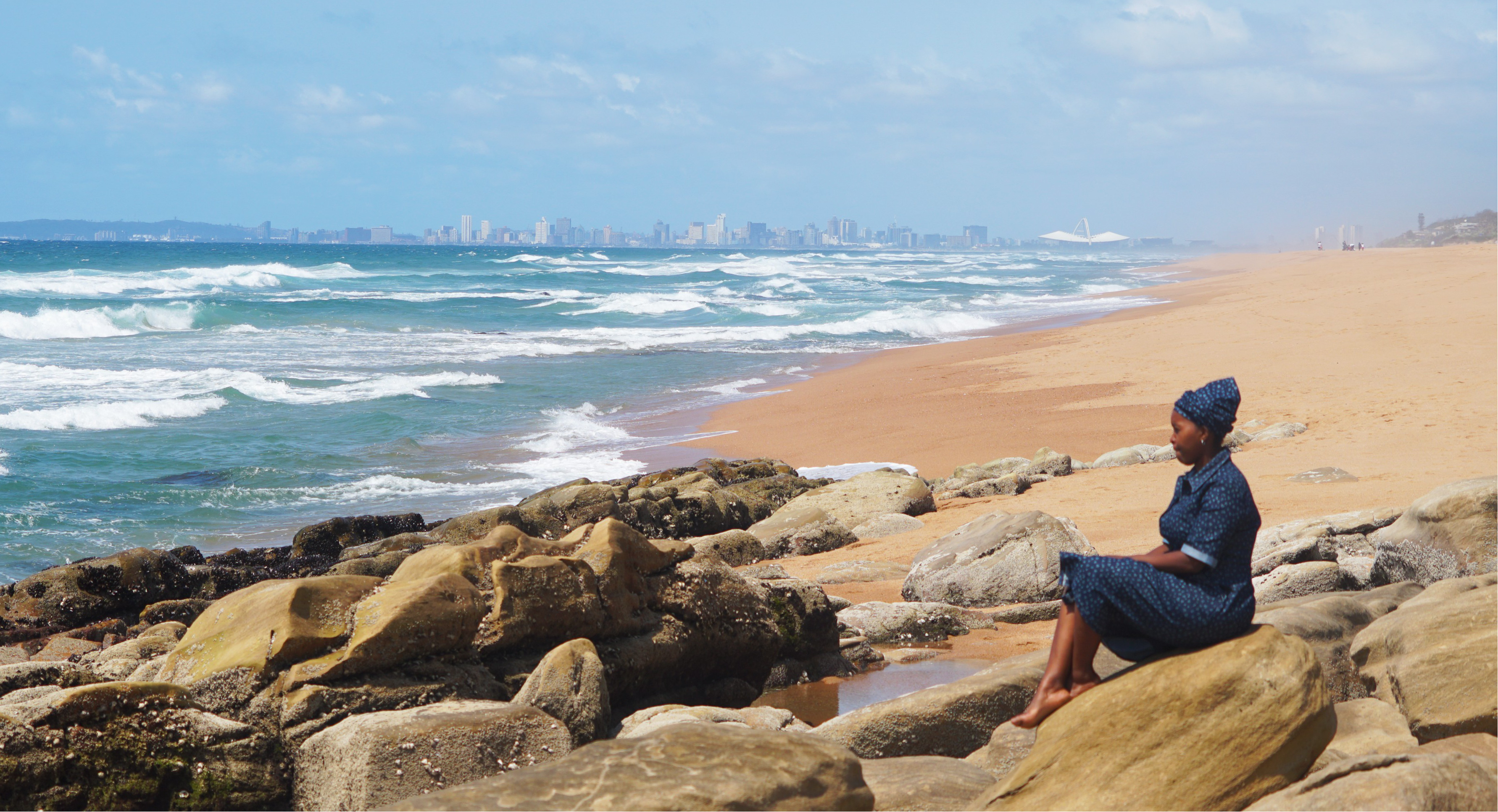 Weaver of Living Well Interiors at Durban Beach