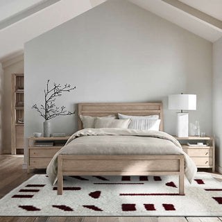 Handmade Mohair and Karakul Rug - Dots and Dashes - Living Well Interiors - Custom Rug