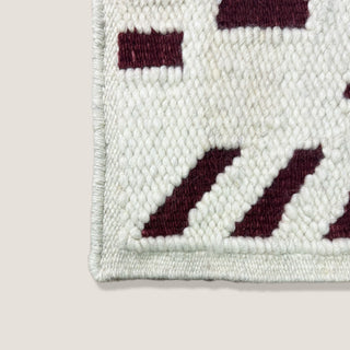 Handmade Mohair and Karakul Rug - Dots and Dashes - Living Well Interiors - Custom Rug