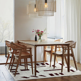 Handmade Mohair and Karakul Rug - Dots and Dashes - Living Well Interiors - Custom Rug