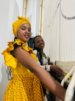 Weavers Weaving Handmade Rugs in Durban South Africa | Living Well Interiors