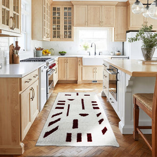 Handmade Mohair and Karakul Rug - Dots and Dashes - Living Well Interiors - Custom Rug